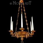 vintage 1920s bronze cast sanctuary lamp