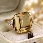 vintage 1920s citrine ring