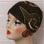 vintage 1920s metallic thead sequin cloche