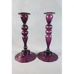 vintage 1920s steuben glass candlesticks