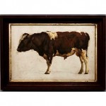 vintage 1930s holstein cow portrait