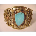 vintage 1940s mexican turquoise bracelet