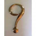 vintage 1950s bronze magnifying glass