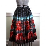 vintage 1950s grand canyon print circle skirt