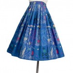 vintage 1950s novelty print skirt