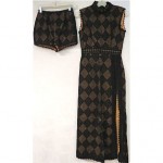 vintage 1960s 1970s eyelet hot pants maxi outfit