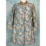 vintage 1960s etallic paisley evening coat