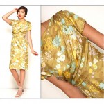 vintage 1960s floral silk dress