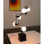 vintage 1960s robert sonneman molecule atom table lamp