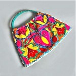 vintage 1970s embroidered boho handbag