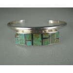 vintage albert pewa zuni sterling turquoise bracelet