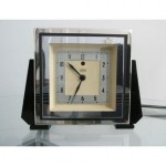 vintage art deco chrome and bakelite electric clock