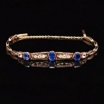 vintage art deco sapphire and diamond bracelet