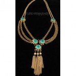 vintage art deco tassel necklace