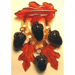 vintage carved bakelite brooch