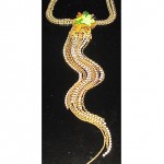 vintage christian lacroix rhinestone glass tassle necklace