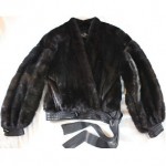 vintage christian dior fur and leather jacket