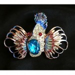 vintage coro craft sterling fish brooch