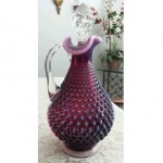 vintage fenton hobnail decanter