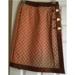 vintage gucci logo wrap skirt