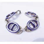 vintage gucci sterling silver enamel bracelet