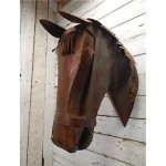 vintage handmade taxidermy scrap metal horse