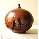 vintage hap sakwa burl vase