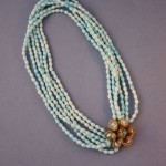 vintage hattie carnegie glass bead choker