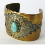 vintage hopi turquoise cuff bracelet