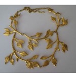 vintage kjl dogwood tree necklace