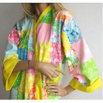 vintage lilly pulitzer cotton patchwork robe