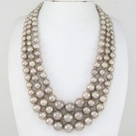 vintage mexican sterling graduated bead necklace