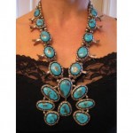 vintage navajo squash blossom necklace