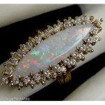 vintage opal diamond ring