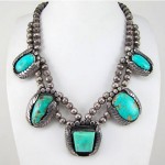 vintage pre-owned navajo sterling turquoise necklace