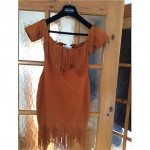 vintage pre-owned ozbek fringed dress