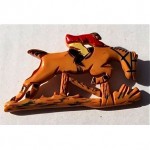 vintage rare jockey bakelite pin