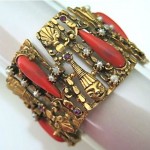 vintage selro selini clown faces bracelet