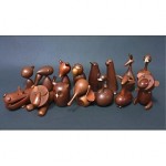 vintage set 1960s senshukai japanese wood animal figures