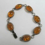 vintage sterling baltic amber bracelet