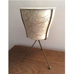 vintage tripod fiberglass bullet planter