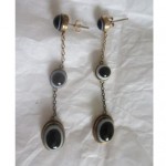 vintage victorian agate dangle earrings