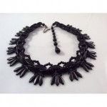 vintage victorian jet mourning necklace