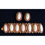 vintage william de lillo bracelet and earrings