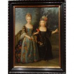 antique 17th century oil portrait painting