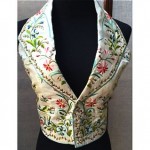 antique 1800s victorian embroidered silk waistcoat vest