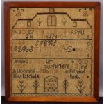 antique 1802 embroidery sampler