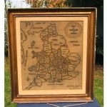 antique 1811 map sampler