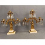 antique 1850s gilt bronze girandoles candelabra