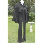 antique 1880s victorian needlework mourning cape